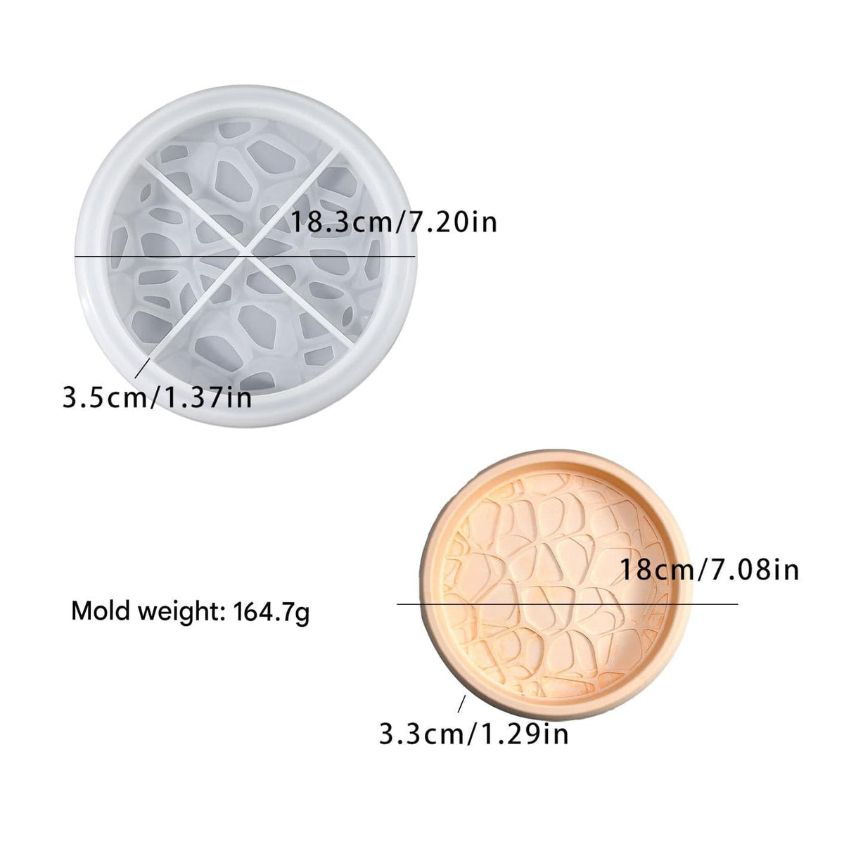 My Store Silicon Mould Water Ripple Plate Mould
