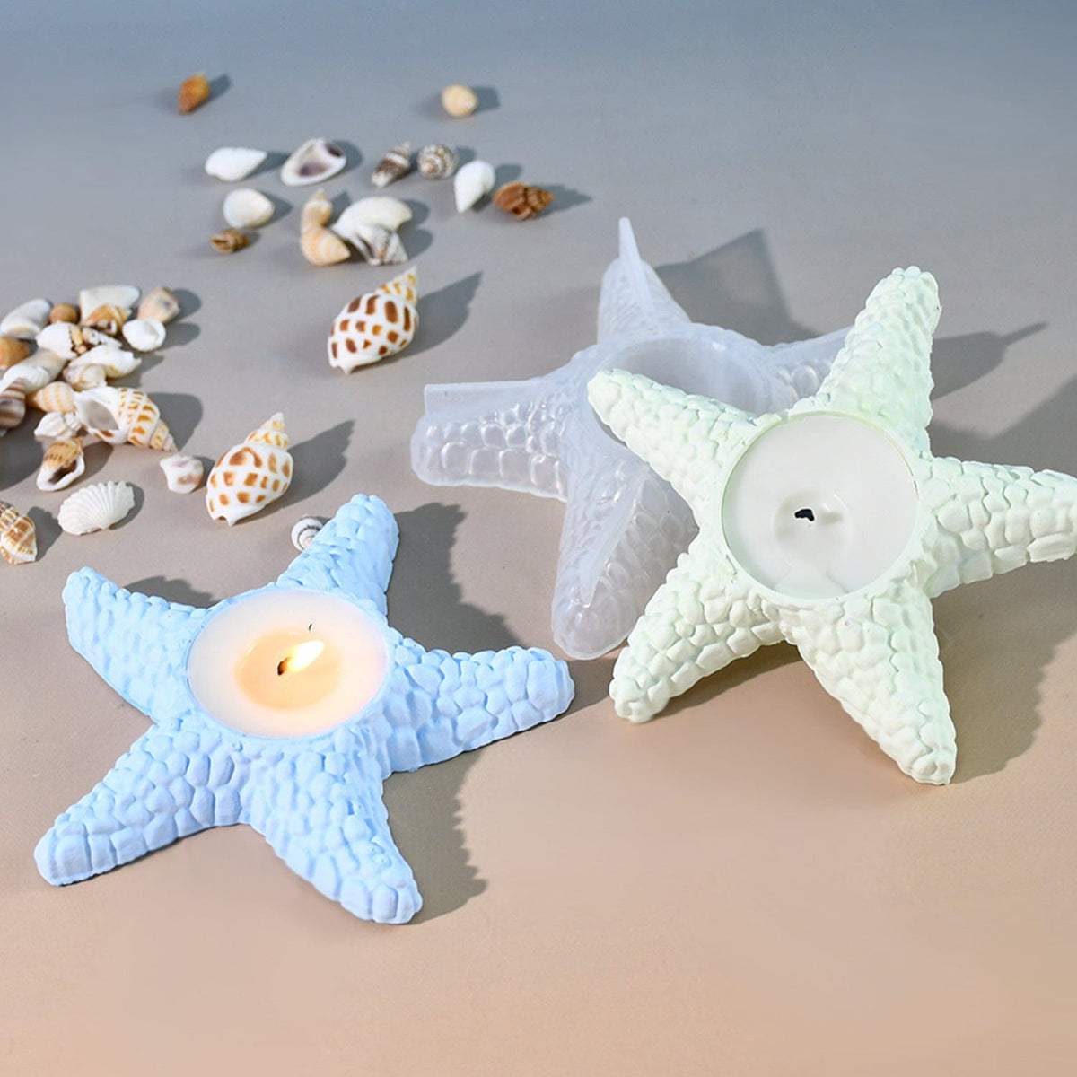 My Store Silicon Mould Sea Star T-Light Holder Mould