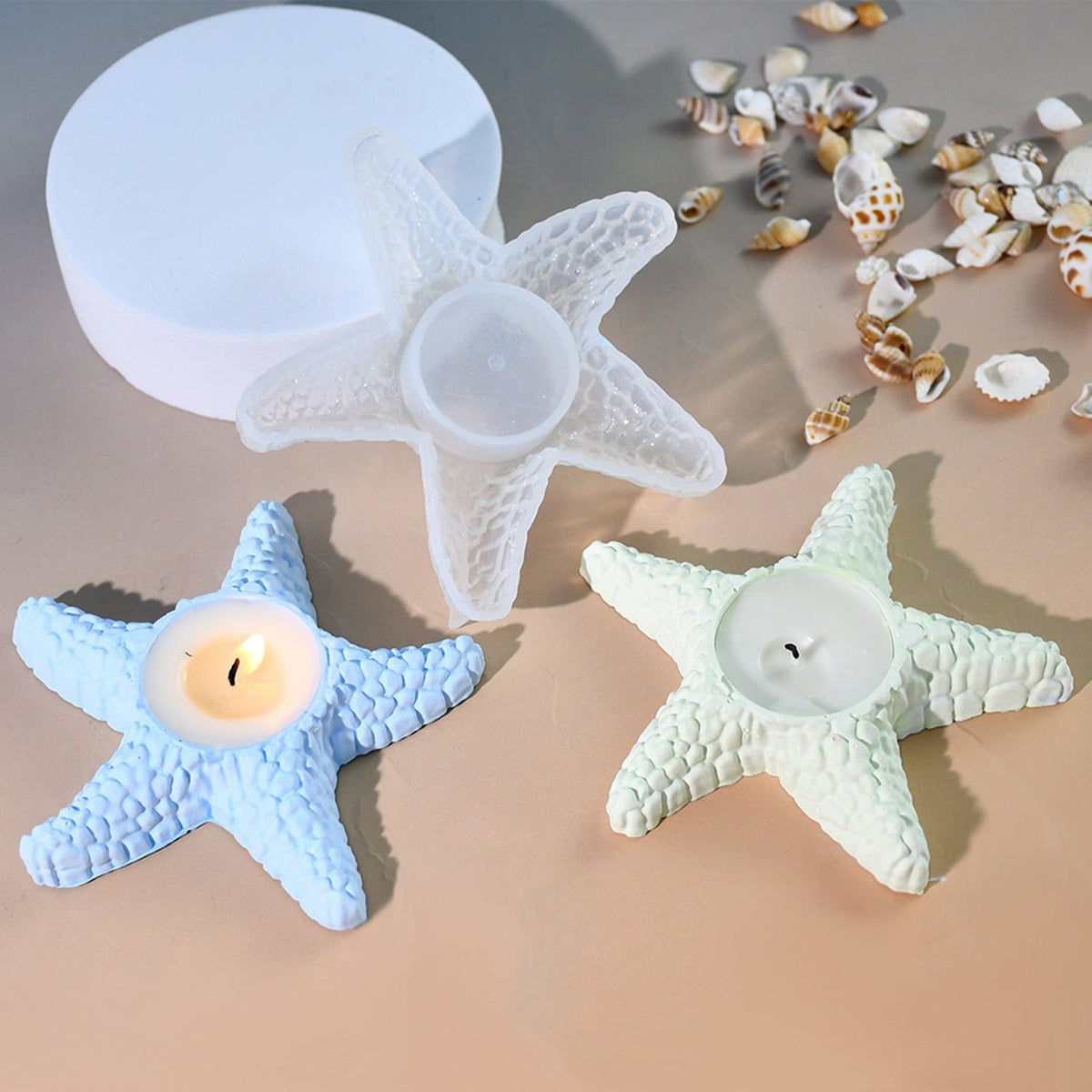 My Store Silicon Mould Sea Star T-Light Holder Mould