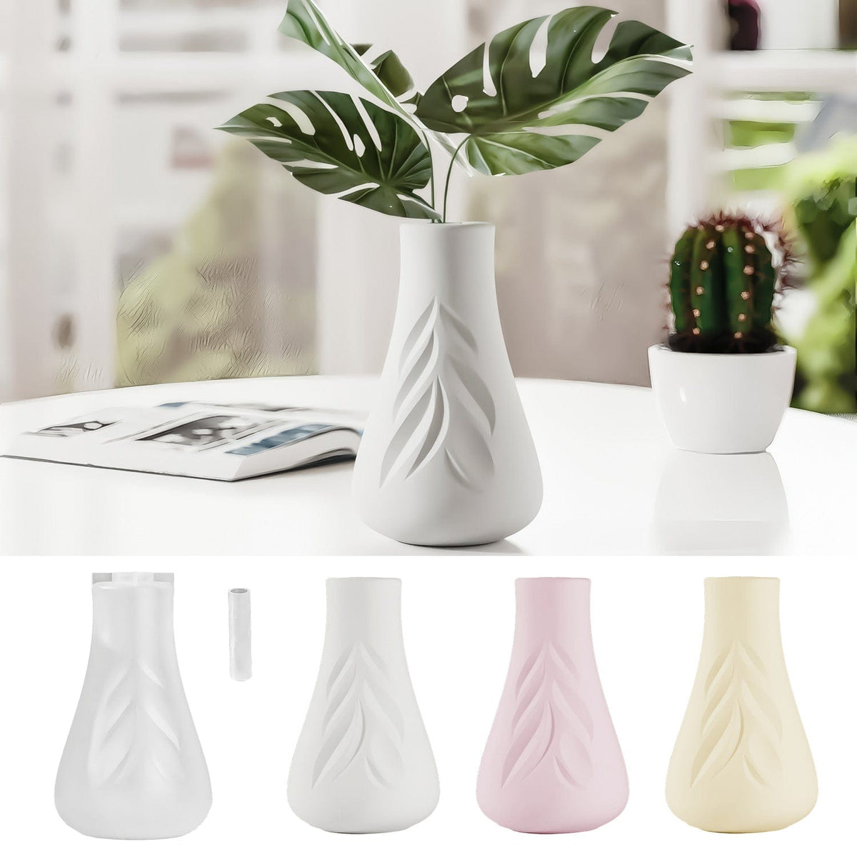My Store Silicon Mould Leaf Vase Mould