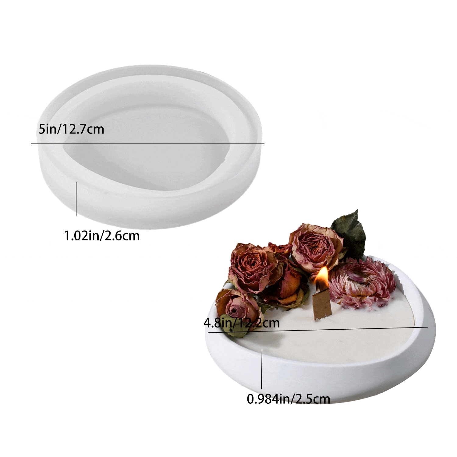 My Store Silicon Mould Oval Candle Tray Mould