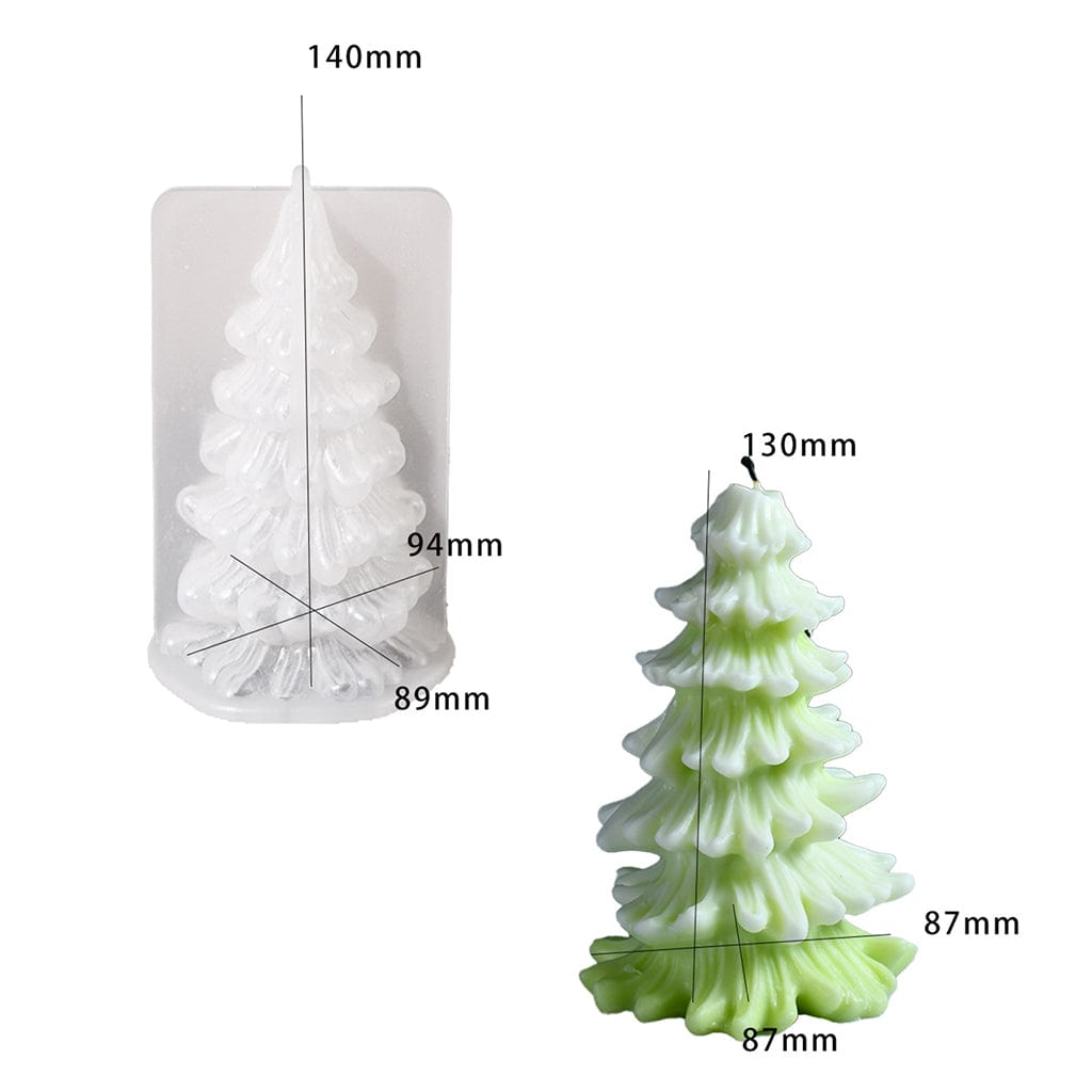My Store Silicon Mould Christmas Tree Shaped Candles Mould