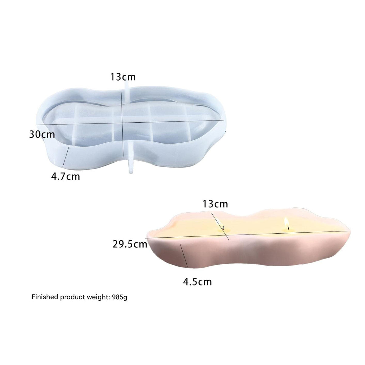 My Store Silicon Mould Twist Tray Mould
