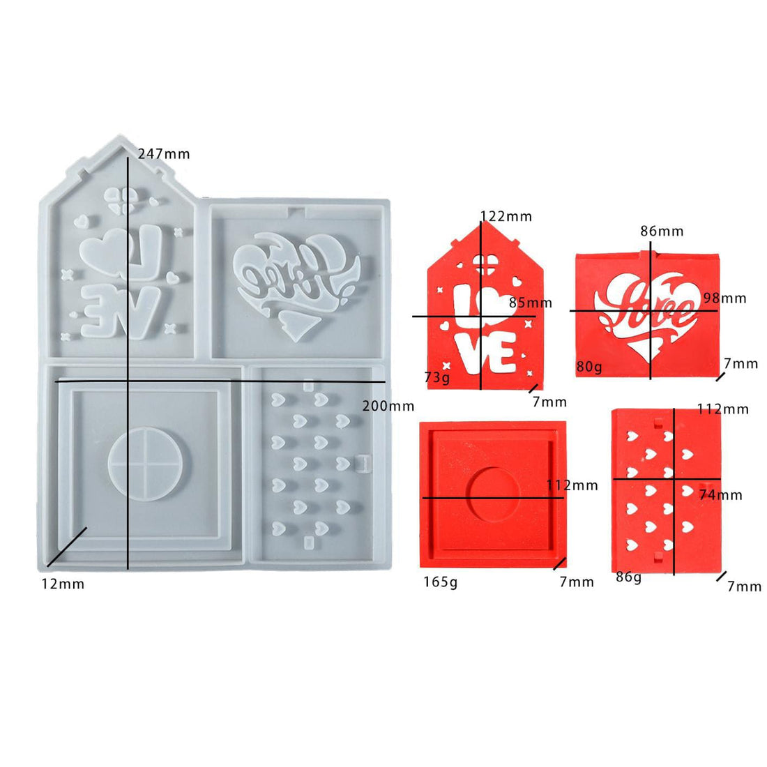 My Store Silicon Mould 3D House Home Candlestick Mould
