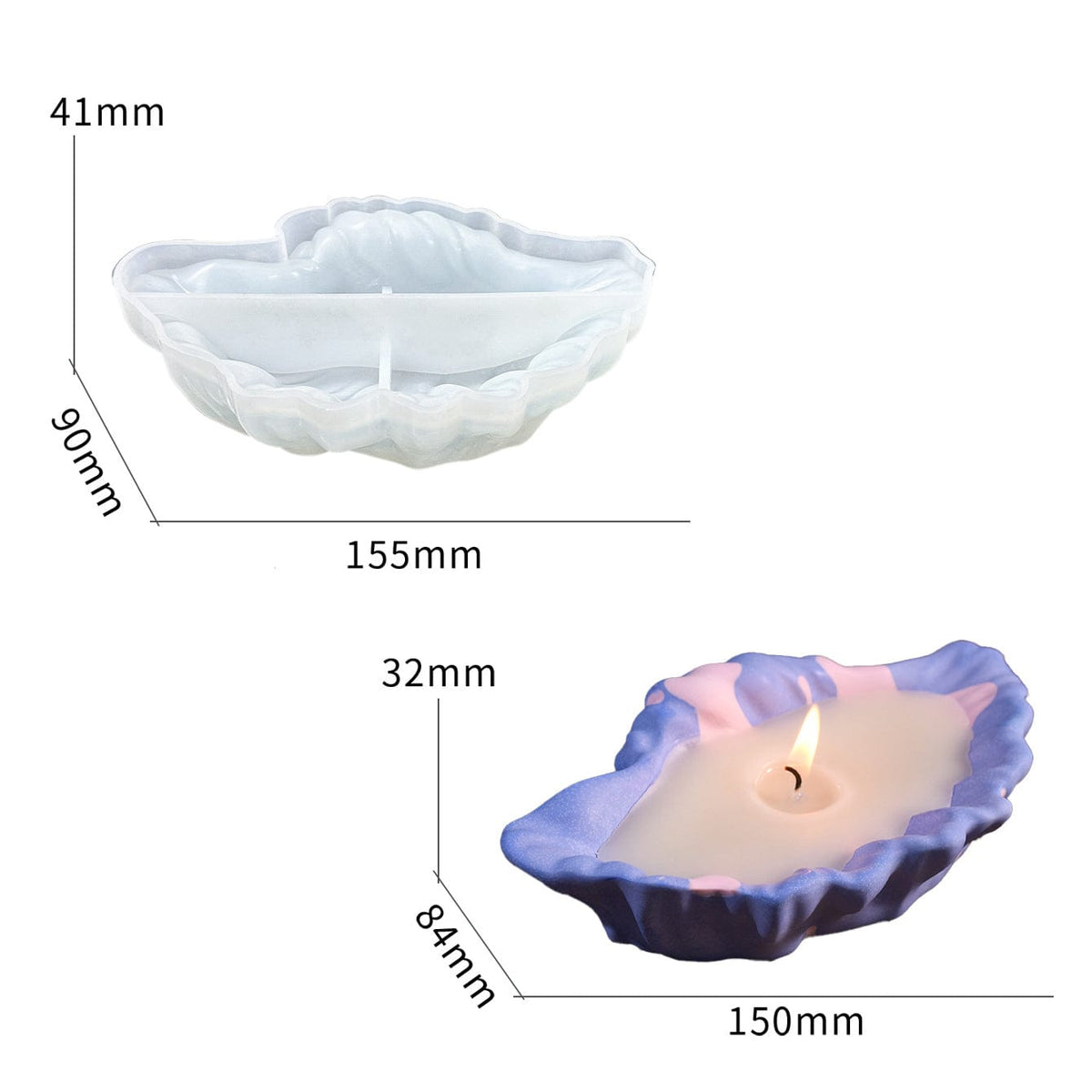 My Store Silicon Mould Shell Bowl Candle Mould