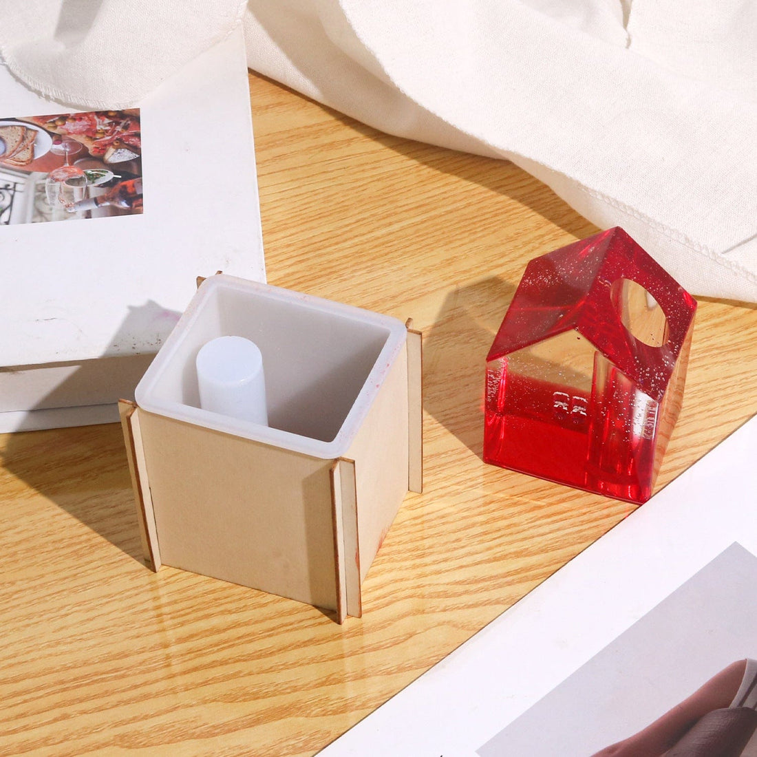 My Store Silicon Mould House Vase Mould
