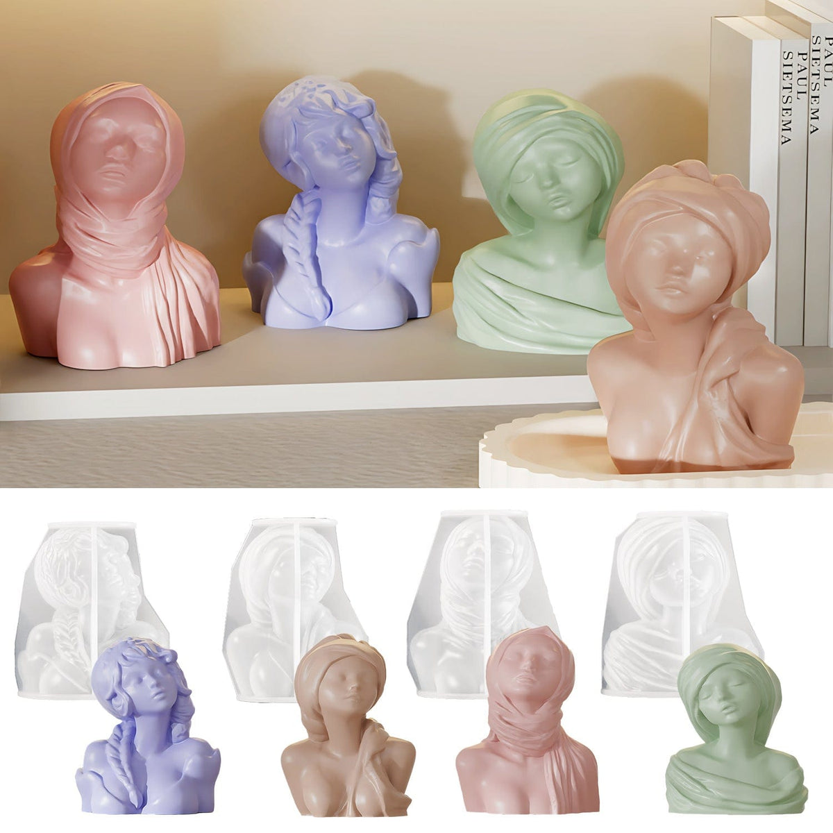 My Store Silicon Mould Girl Statue Mould