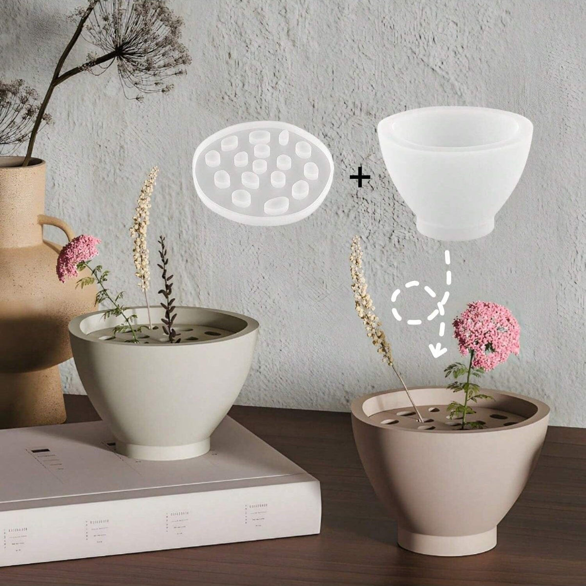 My Store Silicon Mould Silicone Mold for Incense Burner & Lotus Seed Flower Arrangement