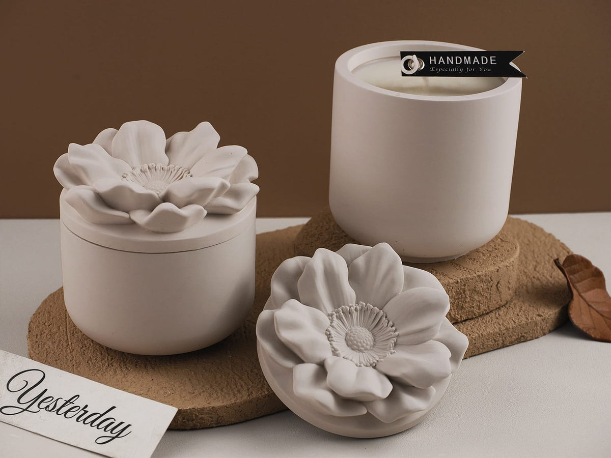 Round & Floral Pot Silicone Mould Set for Resin & Concrecast Art – 3 Designs SM1297