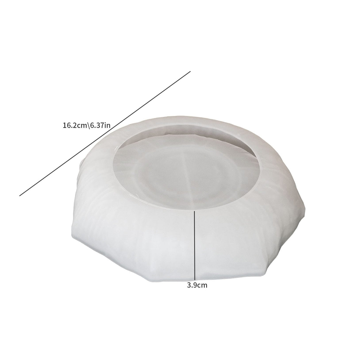 Large Textured Round Decorative Pot Silicone Mould for Resin & Concrecast Art SM1314