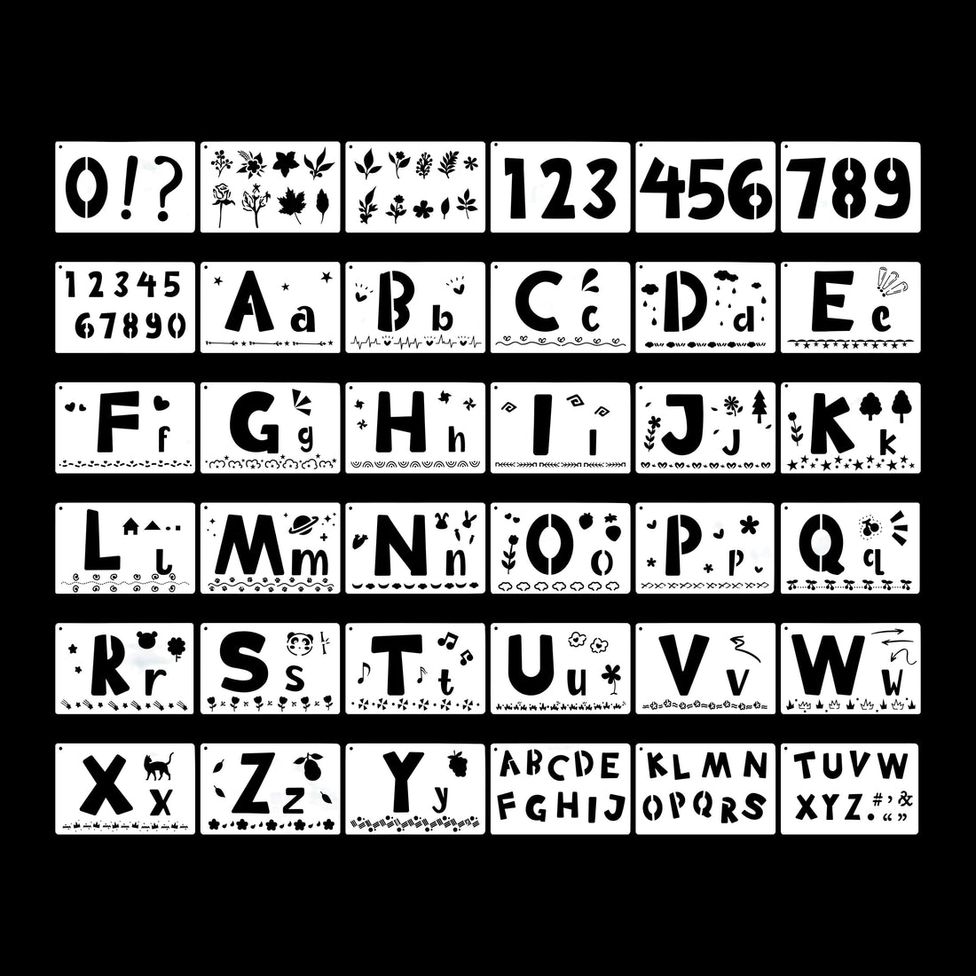 36 In 1 Alphabet & Numeric Stencil Set STESET002