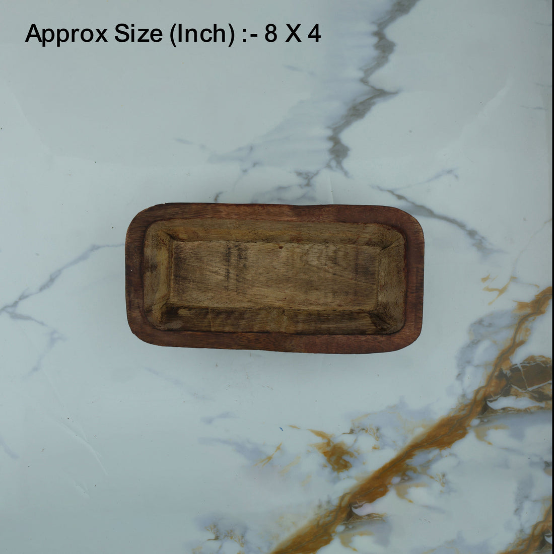 Crafteria 8 X 4 Wooden Candle Rectangle Boat Bowl