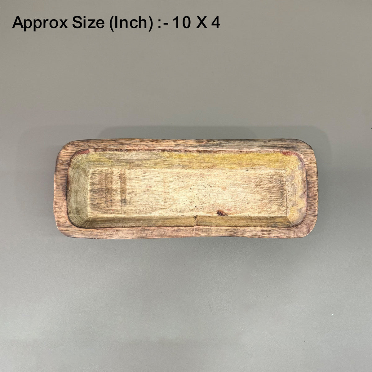10 X 4 (Approx) Wooden Candle Oval Boat Bowl WB016