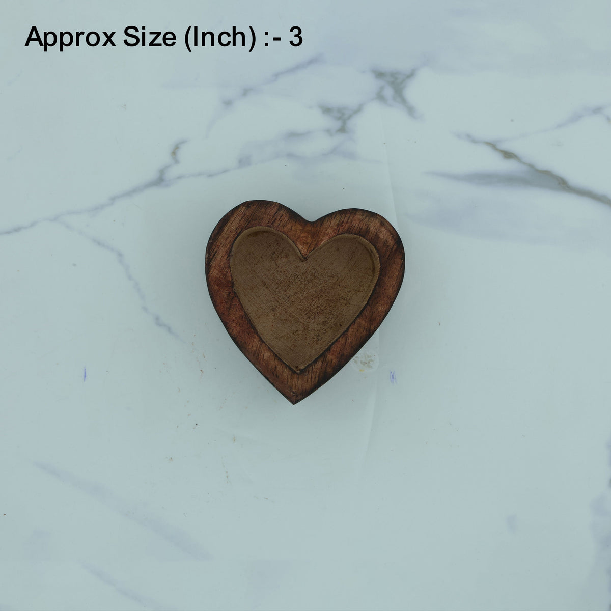 Wooden Candle Heart Bowl WB020 3 X 3