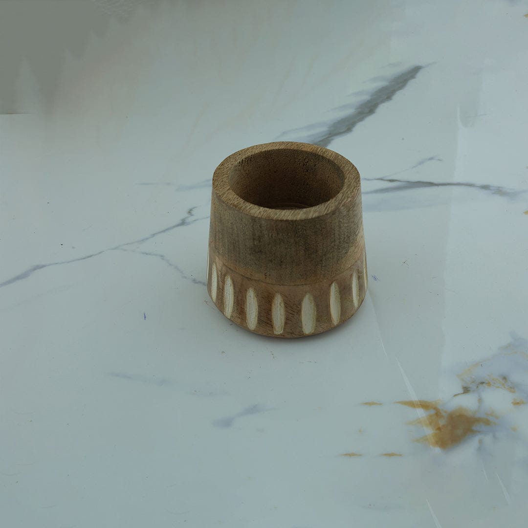 Wooden Long Jar Candle Holder WB021