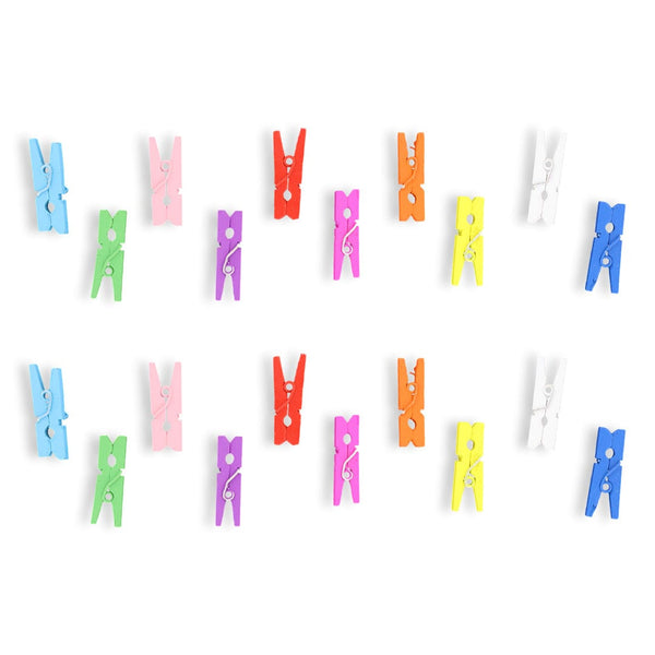 2.5Cm Multi Colour Wooden Clip (approx 500pcs) WC005