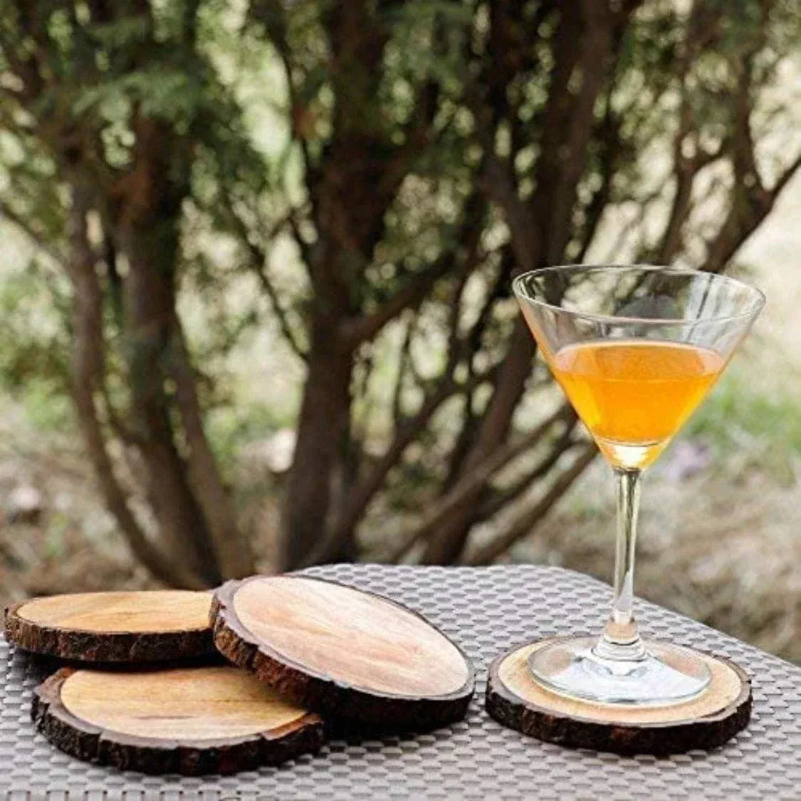 Natural Wooden Coaster (14-15 X 1) WS006