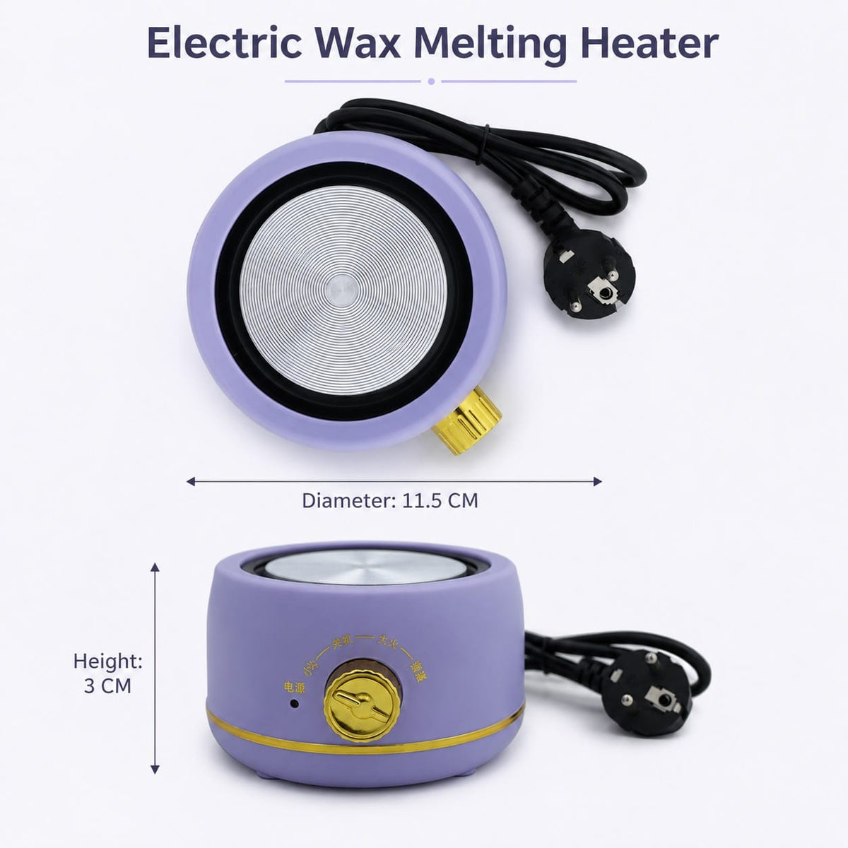GENERIC Electric Wax Melting Heater with 500 ml Stainless Steel Pot – Adjustable Heat Control