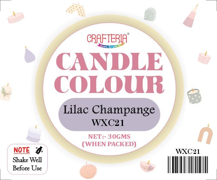 Crafteria Lilac Champange Candle Colour