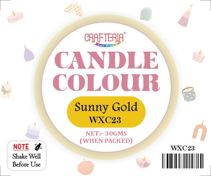 Crafteria Sunny Gold Candle Colour