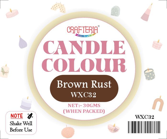 Crafteria Brown Rust Candle Colour